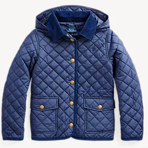 Polo Ralph Lauren Girls Quilted Water Repellent Barn Jacket L * new with tags - Picture 1 of 8